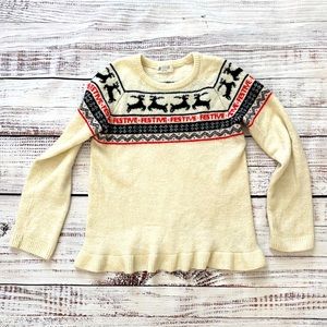 H&M Girls Festive Peplum Holiday Sweather (8-10 yrs)